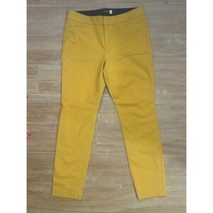 Crosby Yellow Cotton Blend Trousers Women's Size 8 Career Casual